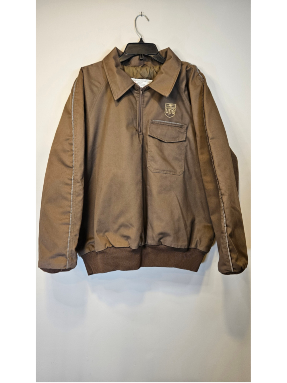 Vintage UPS United Parcel Service Driver Jacket USA Made Brown Workwear L 42-44